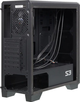 Корпус Zalman S3 TG (MidiTower, 2*USB2.0, 1*USB3.0, Tempered Glass, ATX, без БП) чёрный