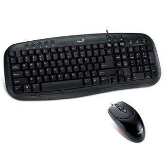 Комплект проводной (клавиатура+мышь) Genius Smart KM-200 черный
