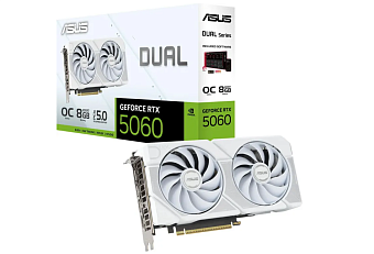 Видеокарта 8Gb ASUS DUAL-RTX5060-O8G-WHITE (RTX5060) GDDR7 HDMI DP
