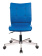 Кресло Бюрократ CH-330M (эко.кожа, без мех. качания, крест. металл, до 120 кг) Синий