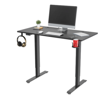 Стол компьютерный Cactus CS-ED-BBK МДФ (с подъемным механизмом) каркас черный