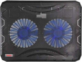 Подставка для ноутбука 15" BURO LCP156 (металл. сетка, 2*1000 об/мин, 22дБ, LED-подсветка) Black