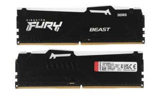 Модуль памяти DDR5 16Gb 5200MHz Kingston Fury Beast Black RGB CL40 (Kit of 2)
