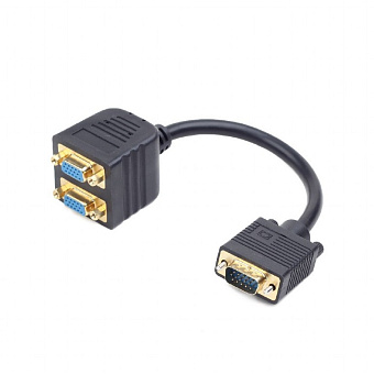 Разветвитель видеосигнала 2 port VGA (HD15M/2x15F, 1 компьютер - 2 монитора) Cablexpert CC-VGAX2-20CM