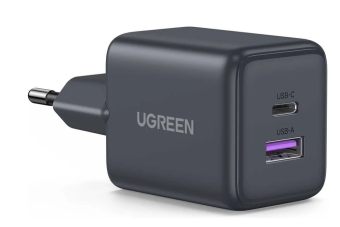 Сетевое зарядное устройство UGREEN X516 30W GaN Fast Charger USB-C USB-A серый