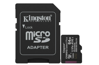 Карта памяти microSD 64Gb Kingston microSDXC Class 10 UHS-I U1 A1 V 10 Select Plus + SD адаптер 100MB/s