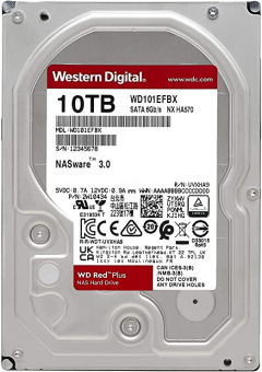 Жесткий диск SATA 10Tb WD Red Plus 7200rpm 256Mb SATA-3