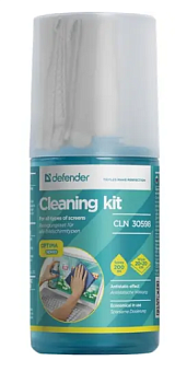 Салфетки Defender CLN 30598 Optima для экранов / спрей 200 мл + микрофибра
