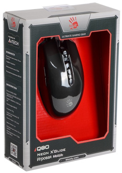 Мышь проводная A4Tech Bloody Q80 6200dpi Black