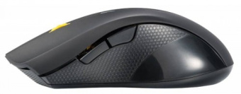 Мышь беспроводная Оклик 495MW черный/золотистый