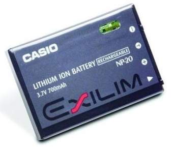 Аккумулятор для камеры Casio NP-20/NP-20DBA для Casio Exilim Card EX (совместимый)