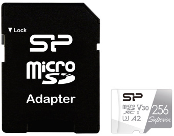 Карта памяти microSD 256Gb Silicon Power Superior Pro A2 microSDXC Colorful UHS-I CLASS 10 + адаптер SD