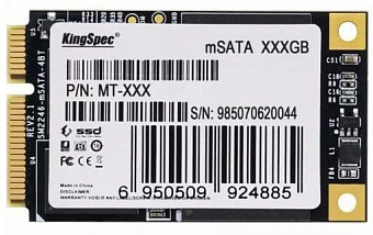 Накопитель SSD mSATA 512Gb KingSpec MT Series (SATA, 560/540 Мбайт/сек)