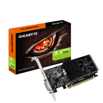 Видеокарта 2Gb GIGABYTE GV-N1030D4-2GL (GT1030) GDDR4 64bit DVI HDMI