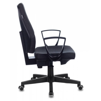 Кресло Бюрократ CH-545 (ткань, пружинно-винтовой мех. качания, крест. пластик, до 120 кг) Серый