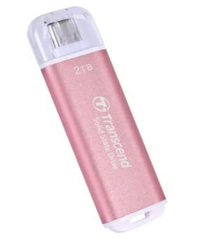 Внешний накопитель SSD 2Tb Transcend ESD300 USB3.2 Type C Pink