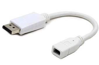 Кабель-переходник miniDP (f) < - > DP (m), 0.10м, Cablexpert, White