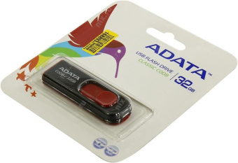 Флешка 32Gb ADATA [C008] USB black-red