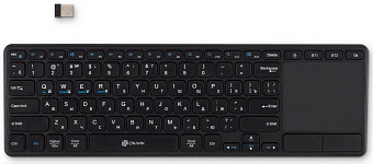 Клавиатура беспроводная Oklick K614W slim Multimedia Touch Black