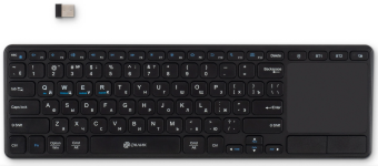 Клавиатура беспроводная Oklick K614W slim Multimedia Touch Black
