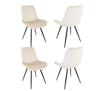 Кресло Бюрократ CH-K2_4 комплект 4шт бежевый Holland 06 металл черный на ножках