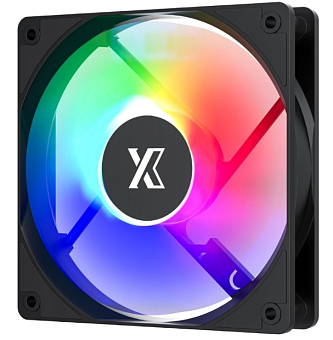 Вентилятор для корпуса 120mm XASTRA 3-pin, 1200 об/мин, FRGB, Black