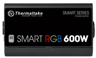 Блок питания 600W Thermaltake Smart RGB (120mm, 24+6pin, 2*8pin, 6*Sata, 4*IDE, RGB)
