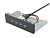 Концентратор 4-port USB3.0 в 5.25" отсек, Gembird FP5.25-USB3-4A
