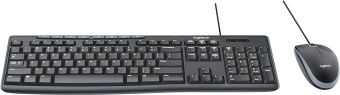 Комплект проводной (клавиатура+мышь) Logitech MK200 Media Corded Keyboard and Mouse Combo Black