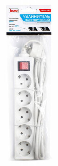 Сетевой фильтр BURO 5м (5 розеток) White
