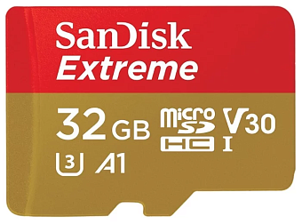 Карта памяти microSD 32Gb SanDisk Extreme microSDHC CLASS 10 UHS-I + адаптер SD V30 U3