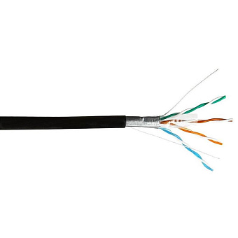Кабель витая пара внешний 4 пары FTP кат.5e (метражом) медный с тросом StabNet