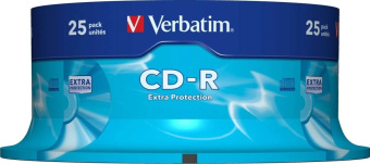 Диск CD-R 700 Mb Verbatim 52x Cake Box (25шт.)
