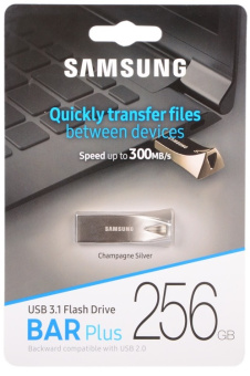 Флешка 256Gb Samsung BAR Plus USB 3.1 silver