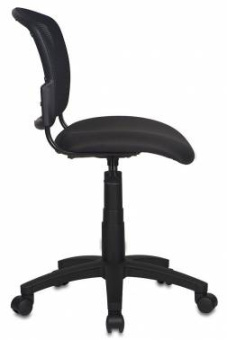 Кресло Бюрократ CH-296NX (сетка/ткань, без мех. качания, крест. пластик, до 100 кг) Черный