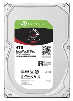 Жесткий диск SATA 4Tb Seagate Ironwolf Pro 7200rpm 128Mb SATA-3