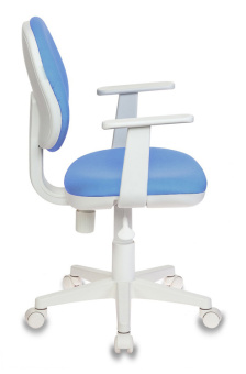 Кресло Бюрократ CH-W356AXSN (ткань, пруж.-винт. мех. качания, крест. пластик, до 100 кг) Голубой
