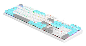 Клавиатура проводная A4Tech Bloody S510N (механика Bloody BLMS, Anti-Ghost, подсветка:NEON) White