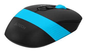 Мышь беспроводная A4Tech Fstyler FG10S 2000dpi бесшумная черный/синий