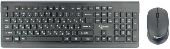 Комплект беспроводной (клавиатура+мышь) Gembird KBS-7200 Wireless USB Black