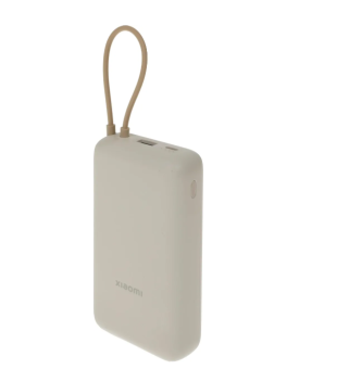 Внешний аккумулятор 20000 mAh_ Xiaomi Power Bank 33W USB-A, USB-C Tan (Integrated Cable)