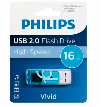 Флешка 16Gb PHILIPS VIVID2.0 USB 2.0