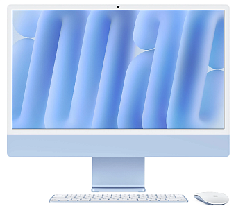 Моноблок Apple iMac 24" 2024 M4  16G 256G 10-Core Blue (синий) (без RuStore)