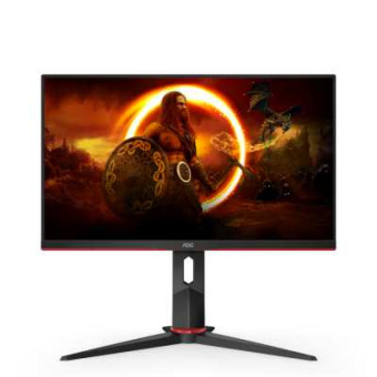 Монитор 23.8" AOC 24G2SAE (VA 1920x1080 1ms 165Hz HDMI DP VGA Speakers) Black-Red