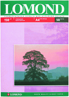 Бумага Lomond [A4] глянцевая, 150гр/м2, 25л