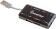 Концентратор USB-A - 3-port USB2.0 + Картридер, Smartbuy SBRH-750-K, черный