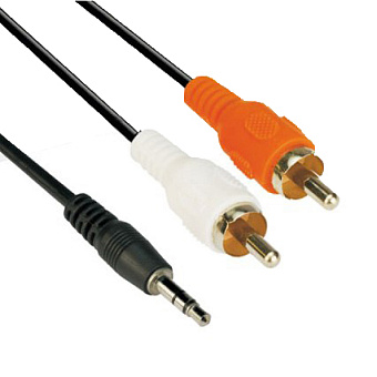 Кабель аудио-видео 3.5Jack (m) < - > 2RCA (m) 10.0м, Cablexpert