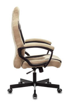 Кресло Zombie VIKING 6 KNIGHT Fabric (ткань, мех. качания, крест. металл, до 120 кг) Коричневый