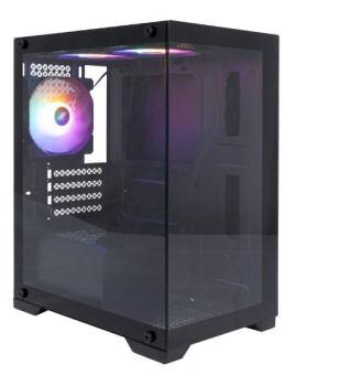 Корпус 1STPLAYER MI2-BK-3F1 mATX Black