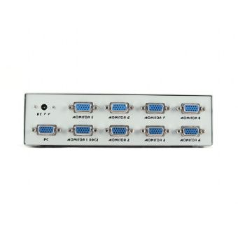 Разветвитель видеосигнала 8 port VGA (1in-->8out, 1440x1280, блок питания) Gembird GVS-128